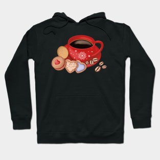 Christmas Coffee Mug And Cookies. Hoodie